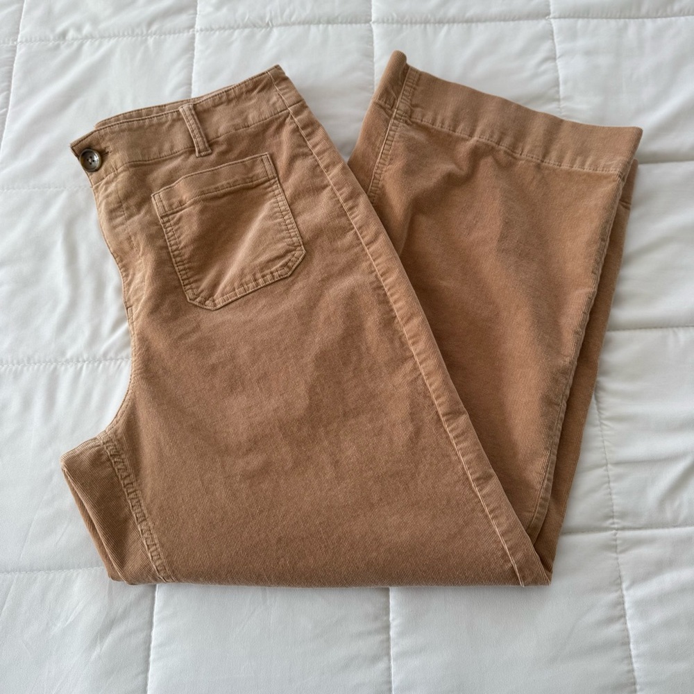 Talbots Stretch Corduroy Wide Leg Pants Size 12